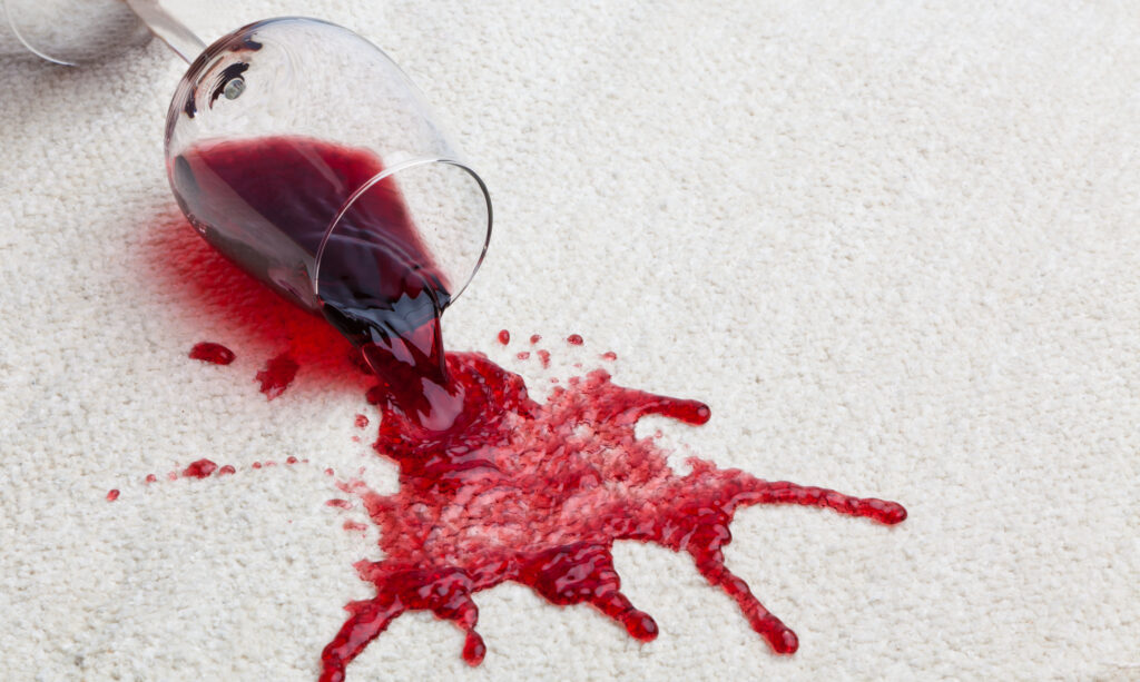 Red wine spill on carpet Spot Out Professional Strength